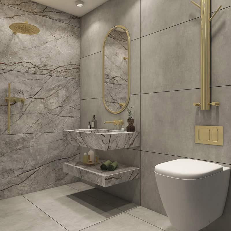 تصویر 2 از کاشی دستشویی ترند نمای شطرنجی ظریف